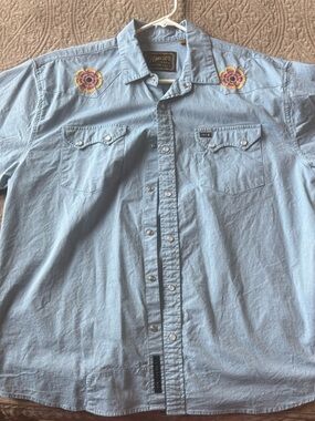 Howler Brothers Western Snap-Front Shirt with Floral Embroidery